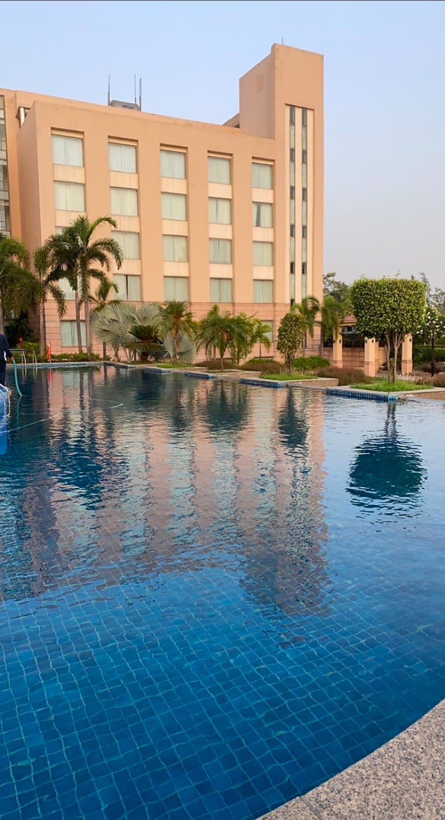 Commercial building with swimming pool